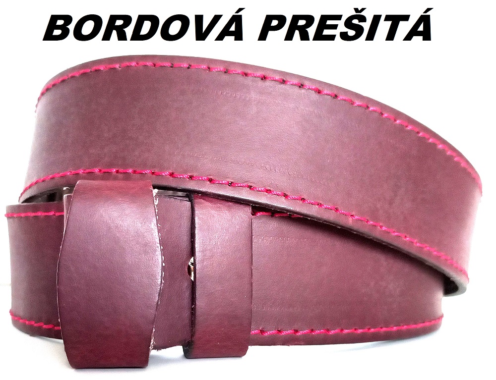 Bordová koža na opasok