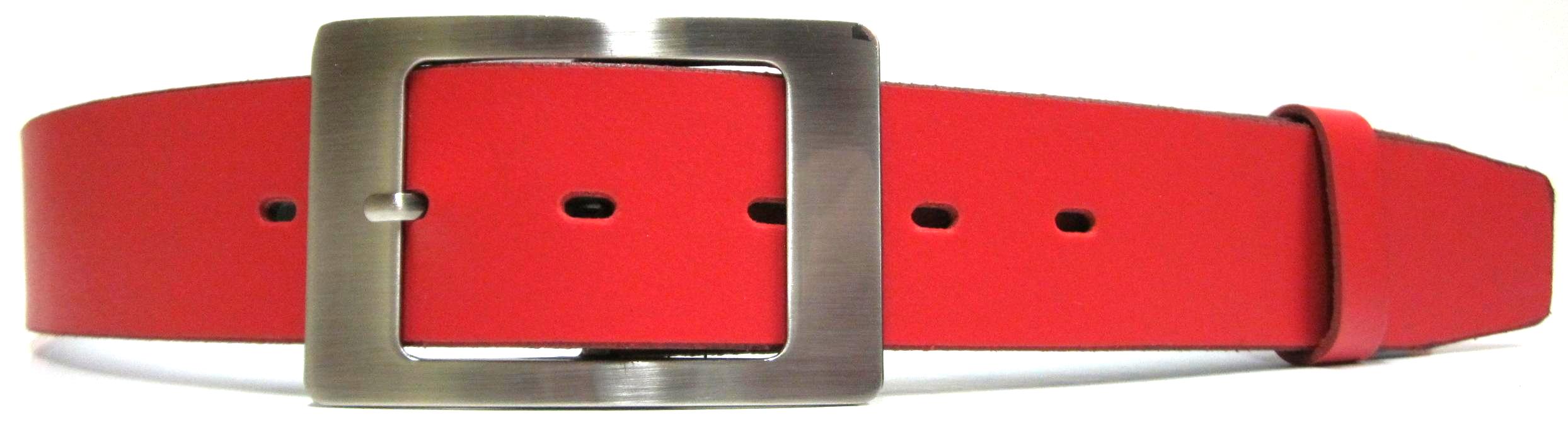 Kožený štýlový červený opasok