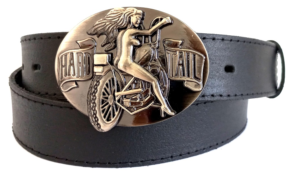 Pánsky opasok so ženou na motorke