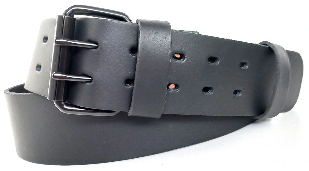 Služobný kožený opasok 5 cm - čierna pracka