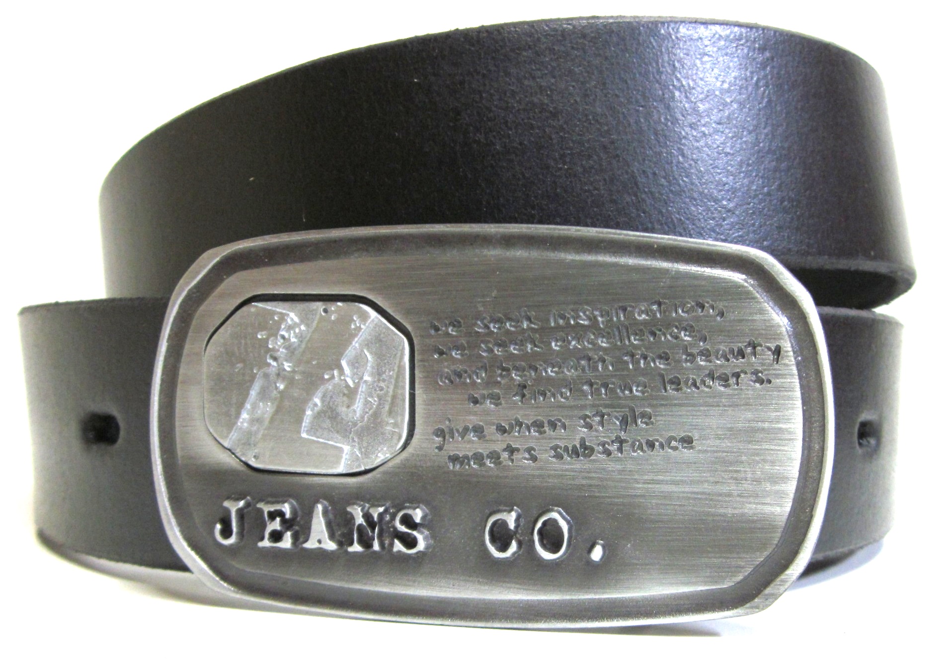 Kožený opasok jeansový