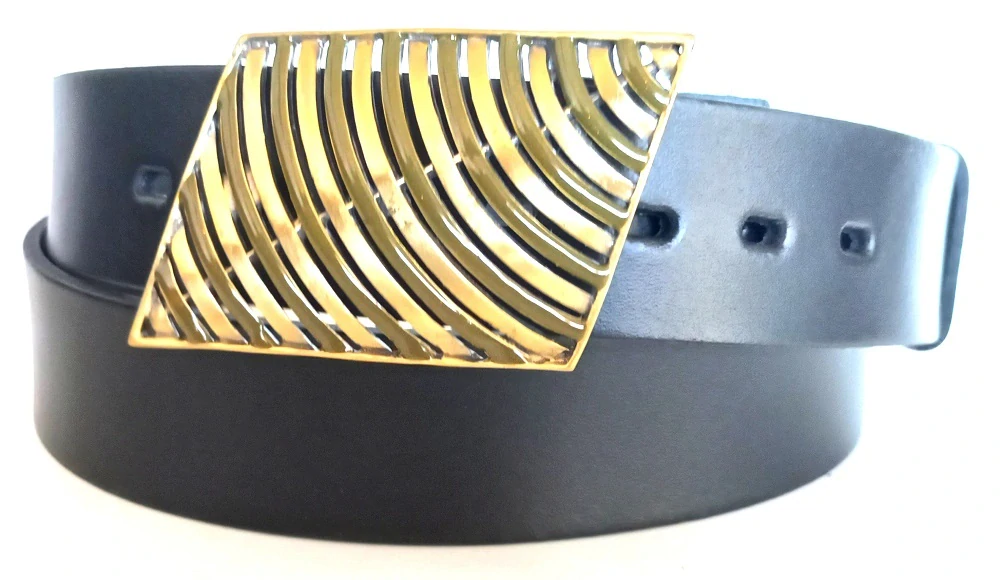 Opasok so zlatou prackou čierny