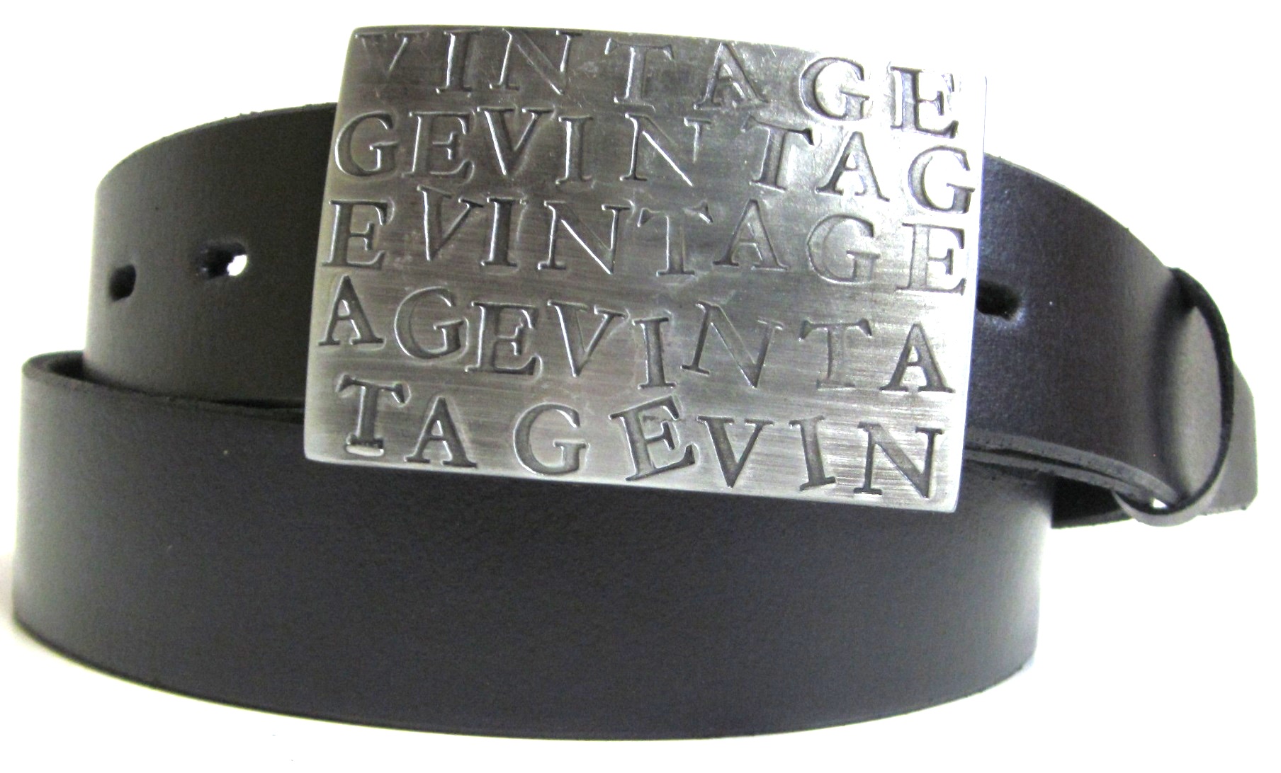 Kožený opasok čierny moderný