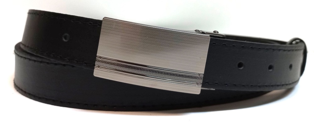 Čierny opasok úzky s plnou prackou