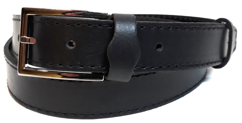 Kožený opasok čierny elegantný