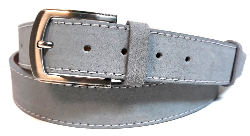 Šedý opasok z velúru