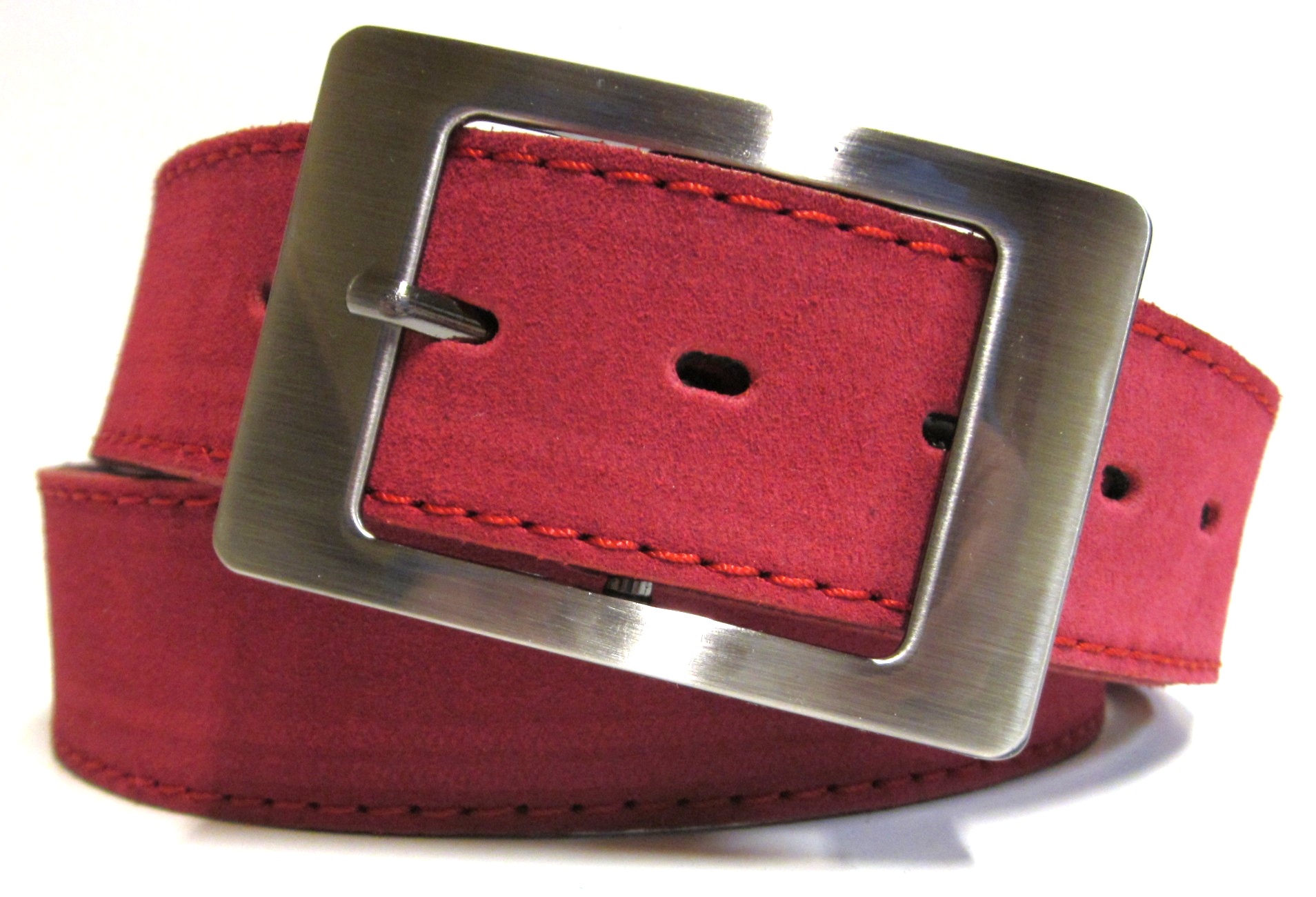 Dámske opasky červené kožené