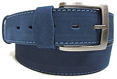 Modrý opasok z brúsenej kože