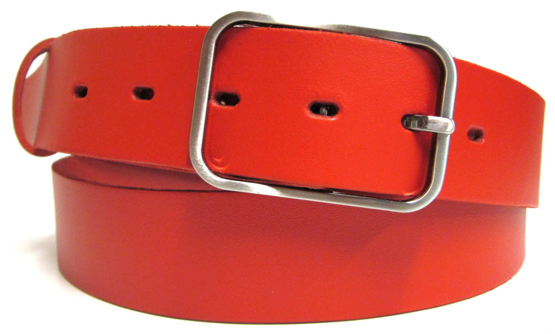 Štýlový kožený červený opasok