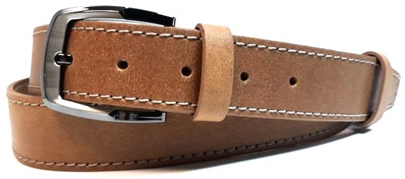 Svetlohnedý kožený opasok