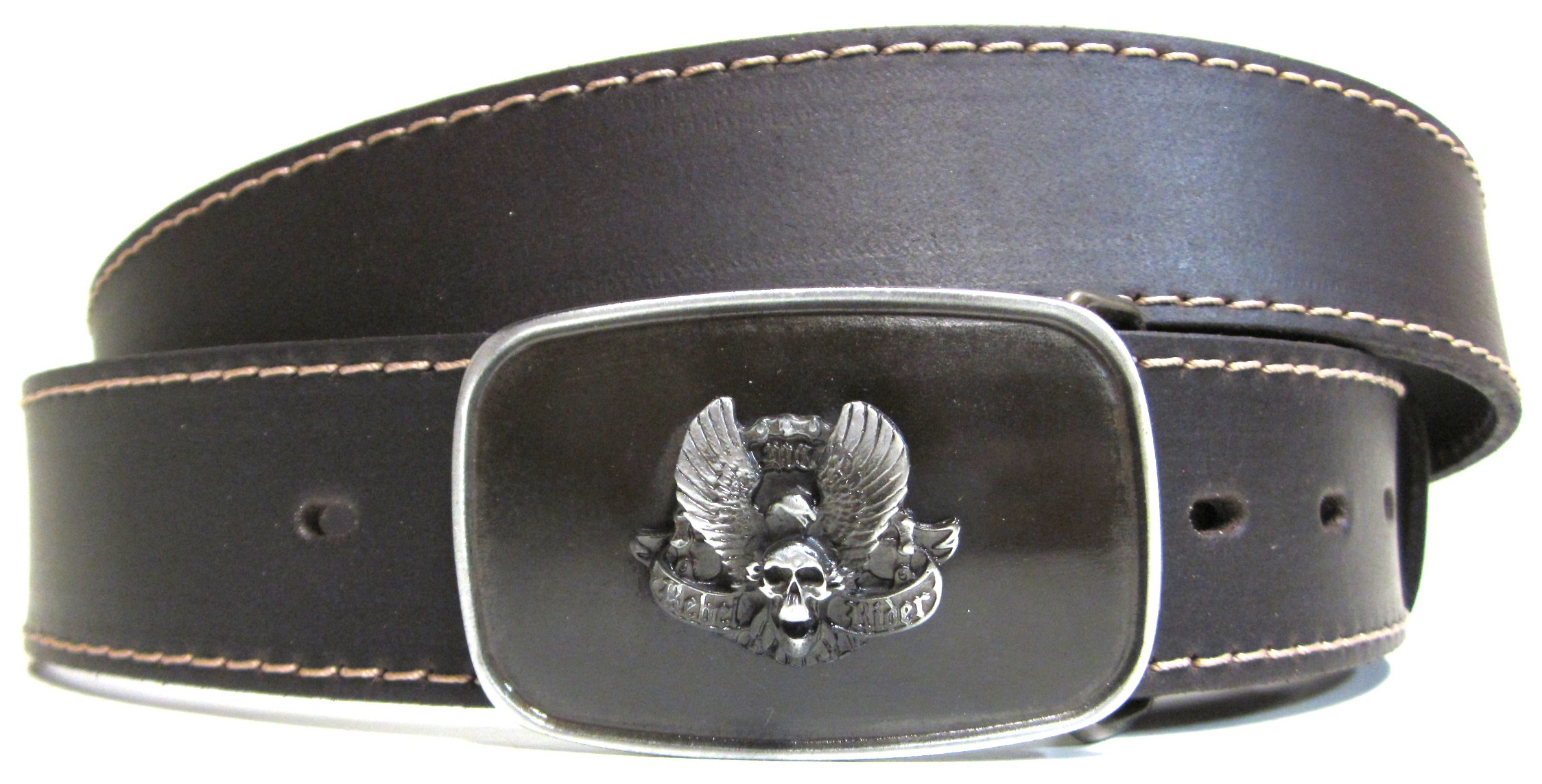 Kožený opasok s moto prackou