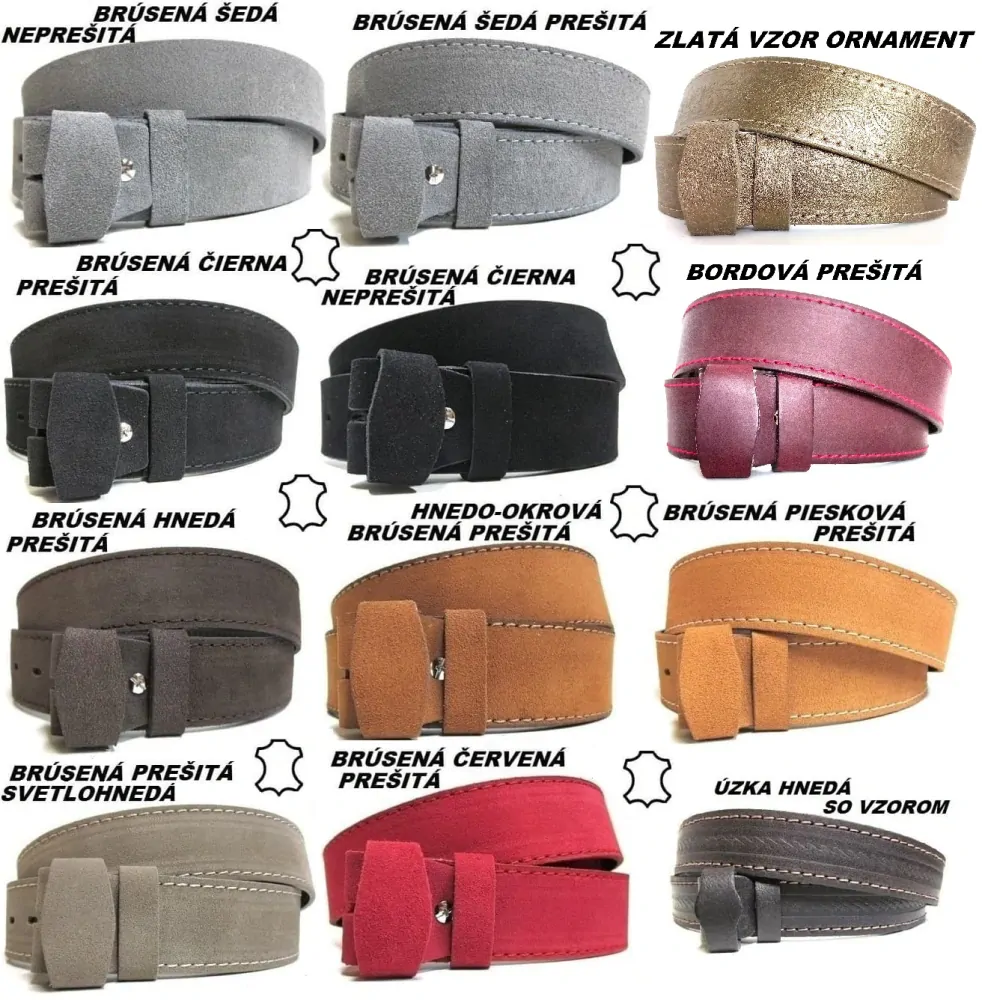 Dámske opasky červené kožené