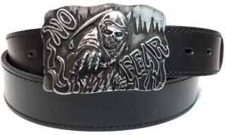 Kožený opasok so smrtkou