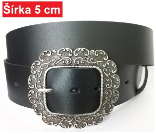 Široký dámsky kožený opasok