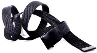 Úzky čierny textilný opasok 3 cm