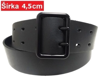 4,5 cm dvojstrmeňový opasok čierna pracka