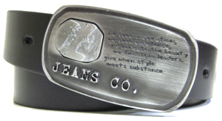 Kožený opasok jeansový