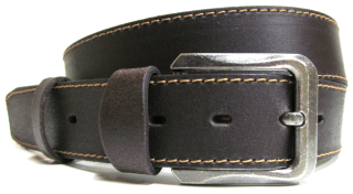 Kožený opasok tmavohnedý new