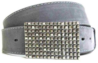 Kožený opasok šedý