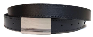 Čierny opasok úzky s plnou prackou