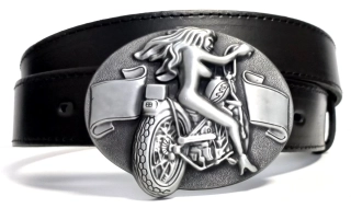 Motorkársky kožený opasok