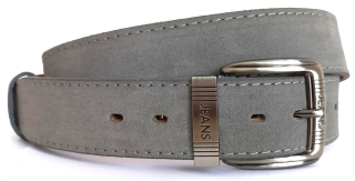 Kožený opasok šedý moderný