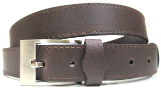 Kožený opasok hnedý elegantný úzky