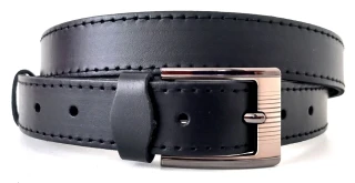 Kožený opasok čierny elegantný