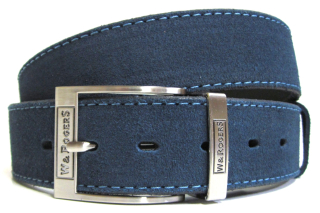 Modrý opasok z brúsenej kože