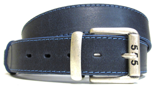 Modrý opasok kožený
