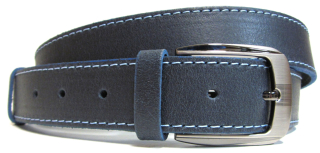 Kožený opasok modrý