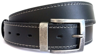 Opasok s dvojitým šitím a kovovým pútkom