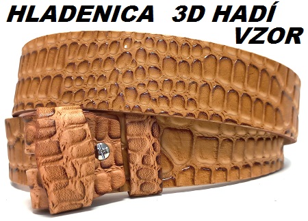 Opasky vzorkovník hladenica 3D hadí vzor